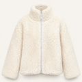 Cozy Sherpa Baby Jacket – Cream Zip-Up Fleece